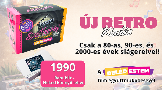 Dalvadász bulijáték magyar zenékkel - Új RETRO limitált kiadás (80-90-2000-es évek) - A Beléd estem c. film együttműködésével (144 új kártya)
