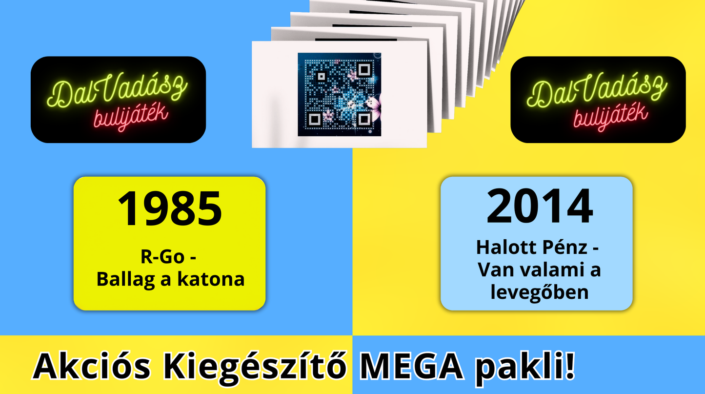MEGA Kiegészítő 216 kártyás nyári Csomag - KÉK + SÁRGA kártyák