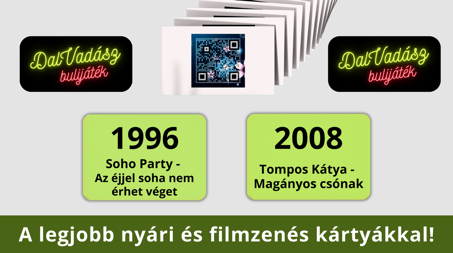 ZÖLD Kiegészítő 108 kártya - Legjobb nyári és filmzenék